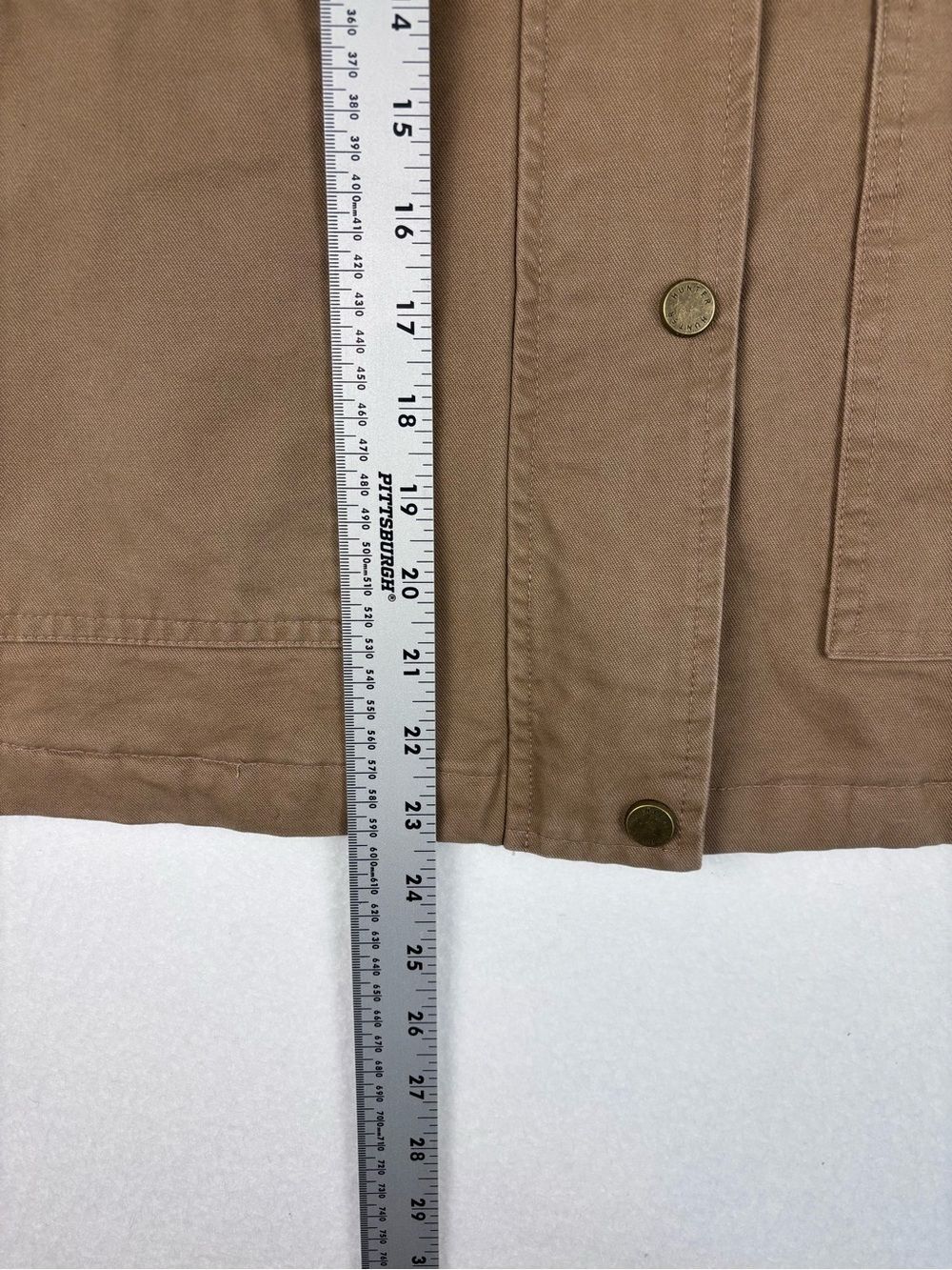 Hunter Women’s Tan Barn Jacket Corduroy Collar Quilted NWT Large - Picture 9 of 13